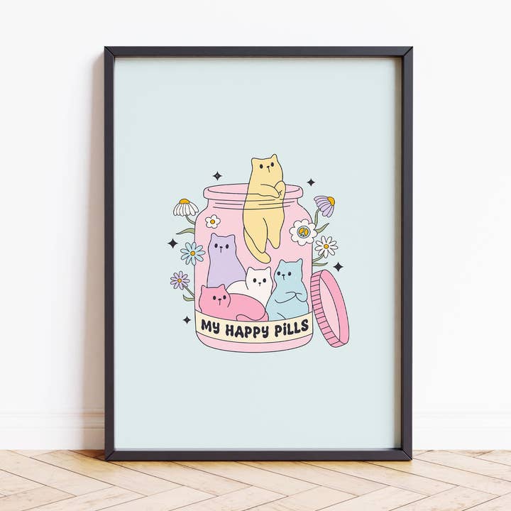 My Happy Pills Motivational Poster for wholesale by House of Binky