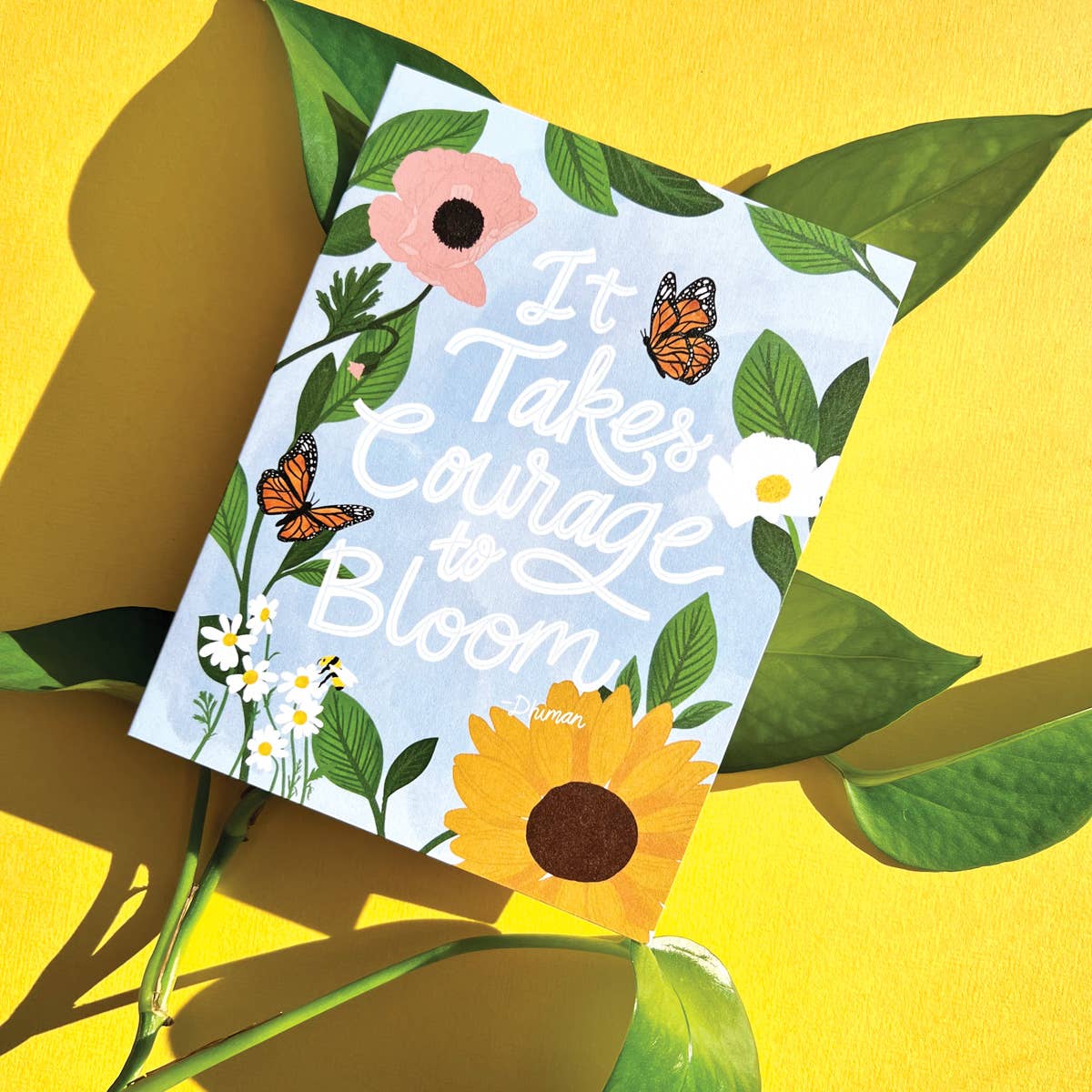 Pineapple Sundays Design Studio - Wholesale Encouragement Card - Courage to Bloom Greeting Card1