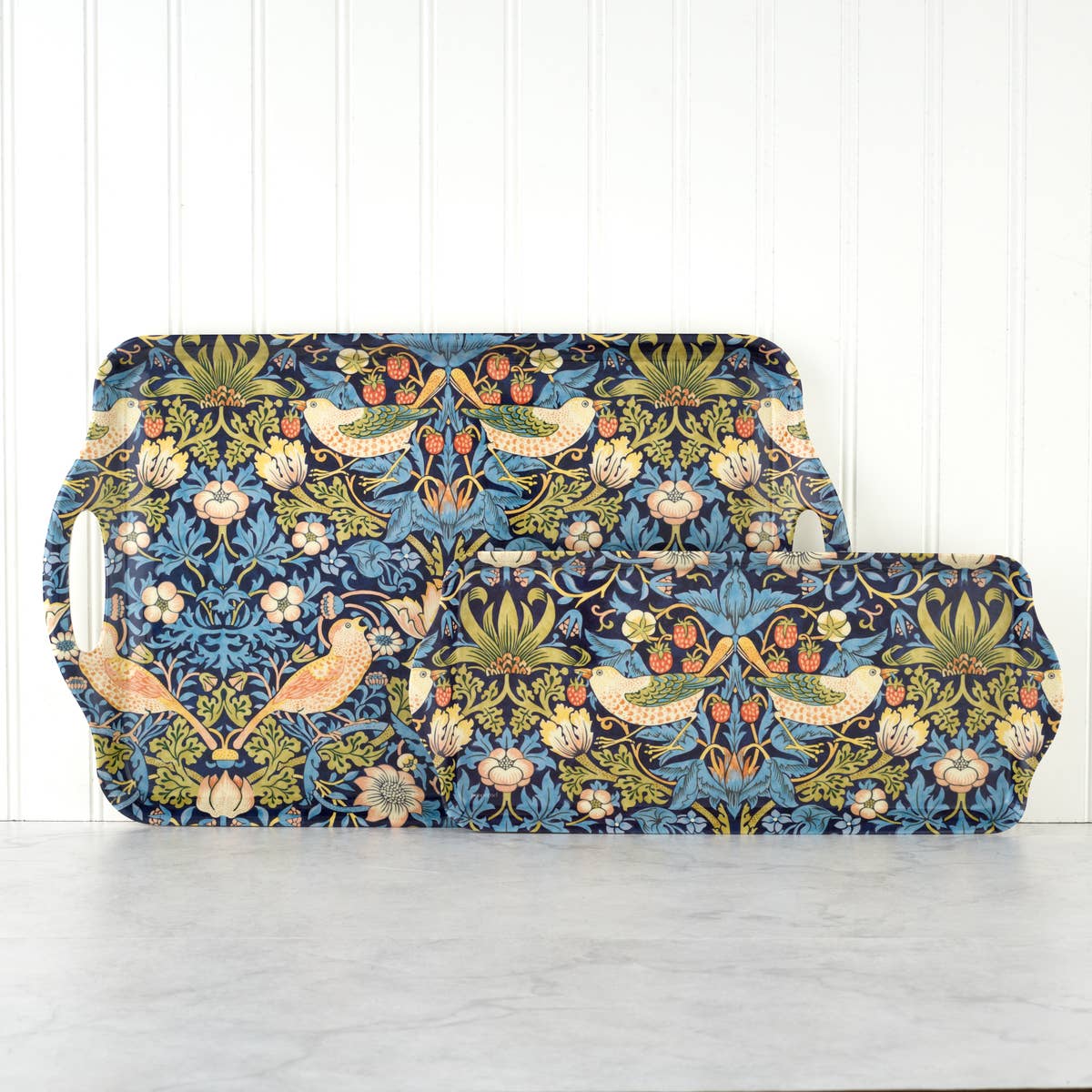 Portmeirion, Spode, Pimpernel, Nacthmann, Wrendale Designs - Wholesale Serving Tray - Strawberry Thief Blue by Morris & Co Melamine Sandwich Tray1