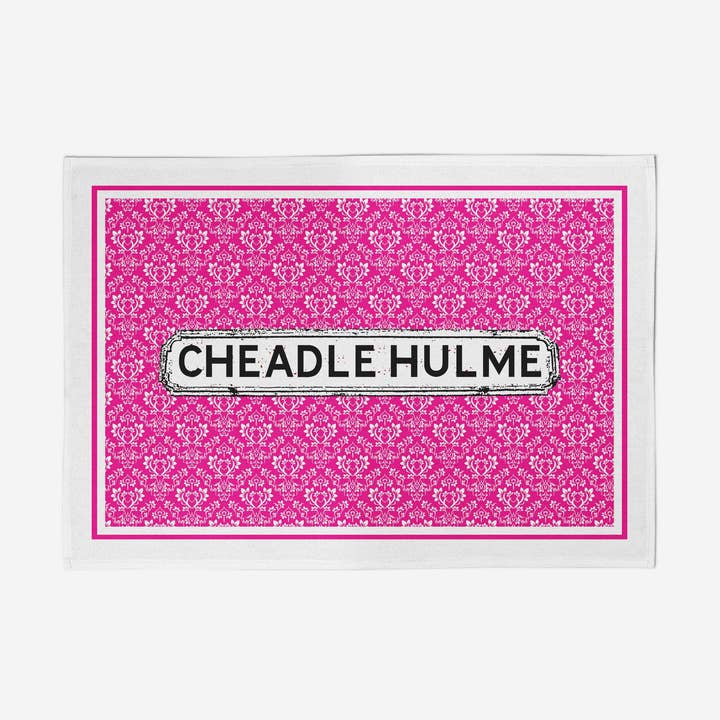 Roze damast theedoek voor wholesale door tinned snail