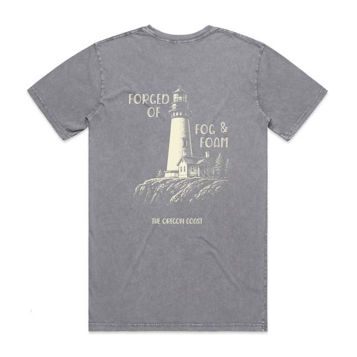 NW Accent - Wholesale Screen Printed T-Shirt - Unisex - Fog & Foam Stone Wash Tee1