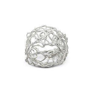 Silver Insanity - Vendita all'ingrosso Anello midi/a fascia - Esclusivo anello in argento Sterling a fascia larga in filigrana4