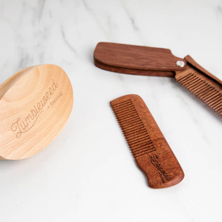 Men's Styling Combs + Vegan Beard Brushes for wholesale by A Joy Forever Bath Body + Candles
