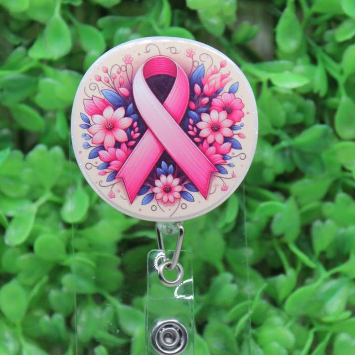 Porte-badge/porte-ID enrouleur Cercle de Sensibilisation au Cancer du Sein pour la vente par Hylidae Boutique