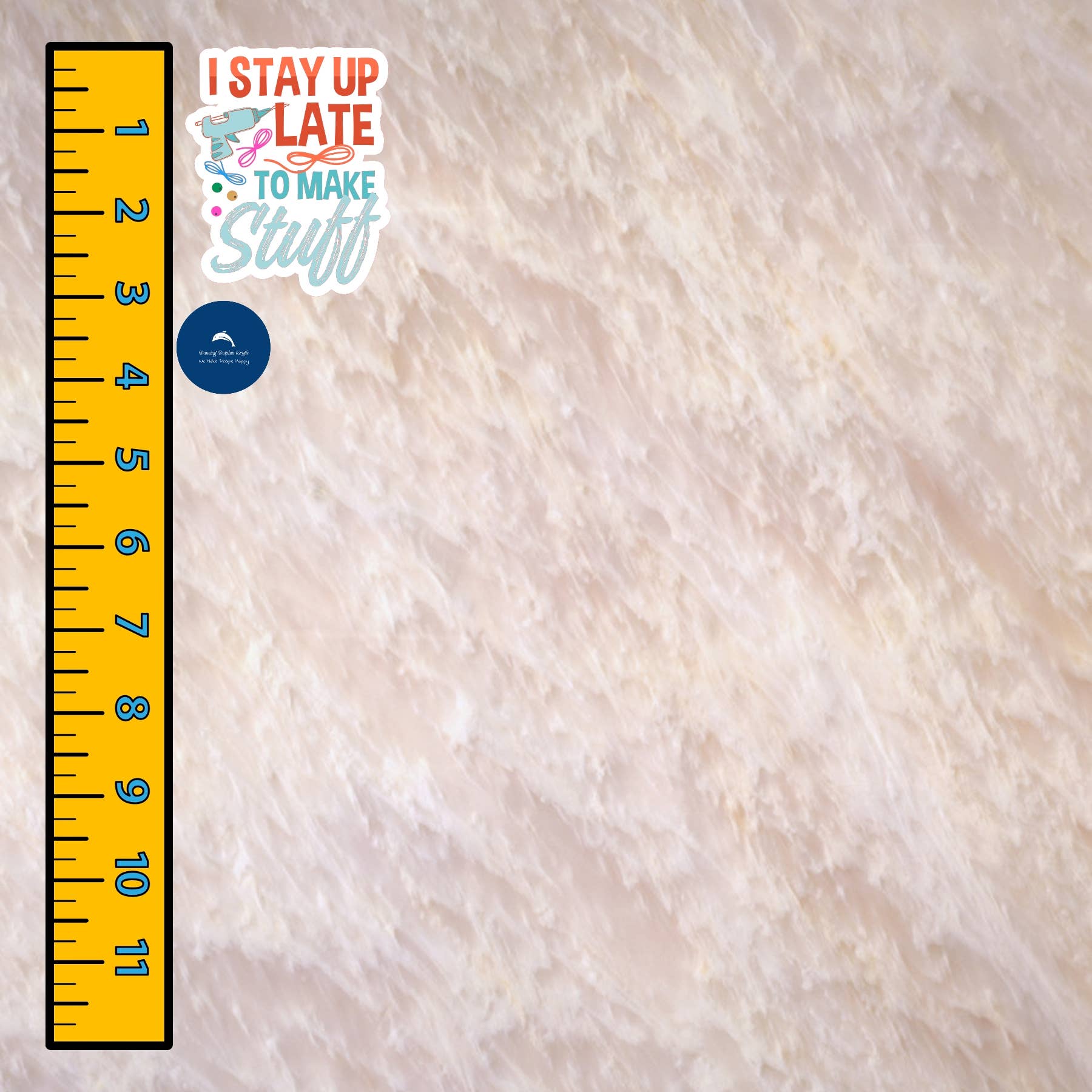 Dancing Dolphin Crafts – Engroshandel Klistermærke – Jeg bliver sent oppe for at lave ting - Crafty Vinyl Sticker - Maker10