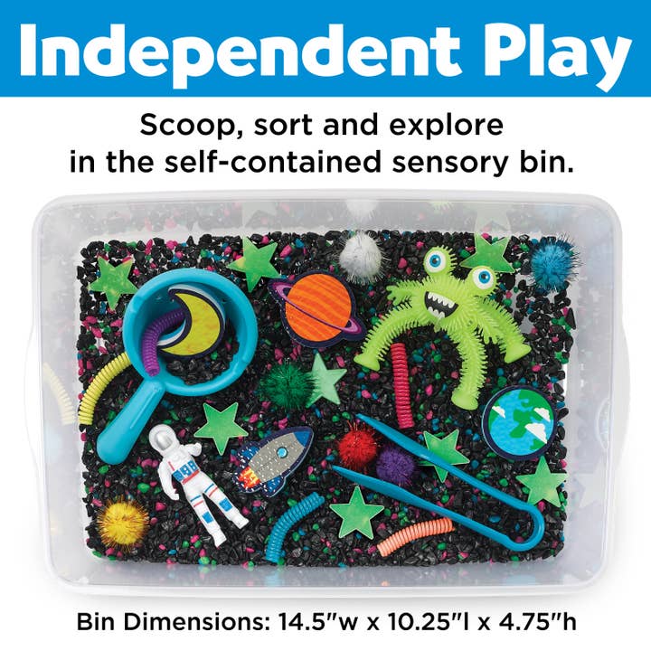 Faber-Castell / Creativity for Kids - Wholesale Toy Set - Kids - Sensory Bin Outer Space Activity Bin for Kids