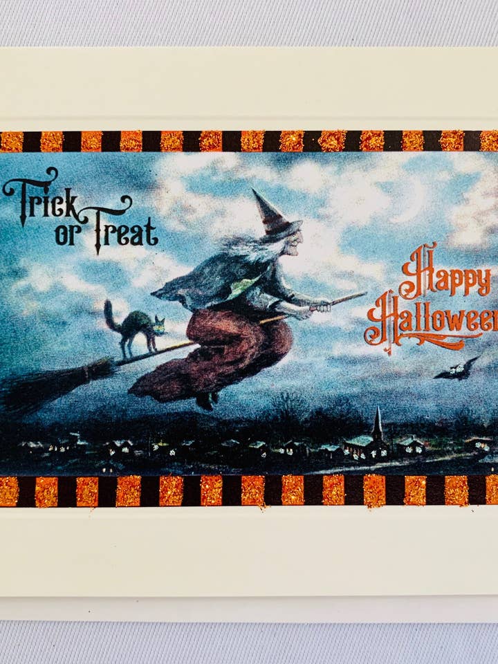 Halloween Salem Witch Greeting Card for wholesale by ELLegant Creations, LLC