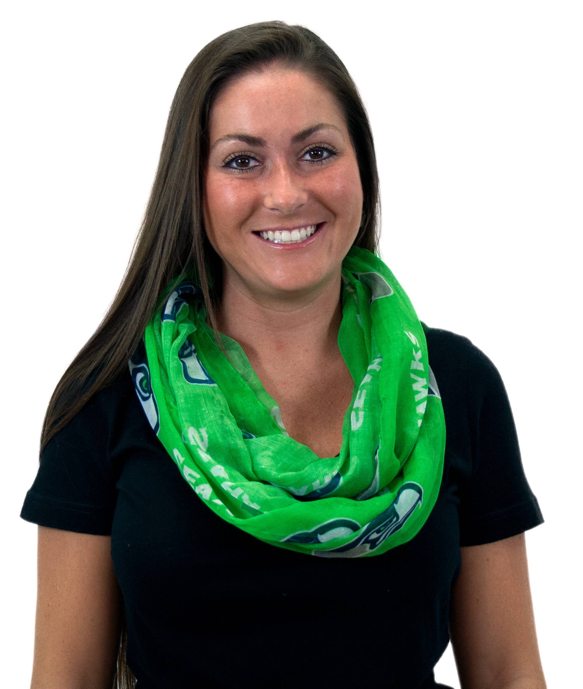 Little Earth Productions - Wholesale Scarf - Women's - NFL Seattle Seahawks Sheer Infinity Scarf1