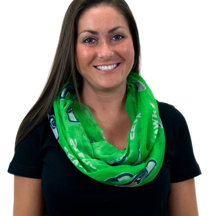 Little Earth Productions - Wholesale Scarf - Women's - NFL Seattle Seahawks Sheer Infinity Scarf1
