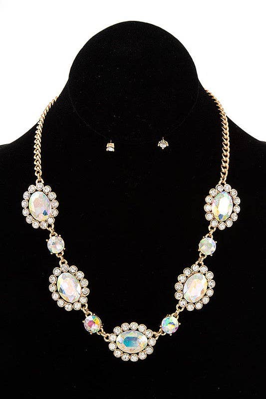 Andrea Bijoux - Vente Parures de bijoux - ENSEMBLE DE COLLIERS EN PIERRES PRÉCIEUSES OVALES ENCADRÉS1