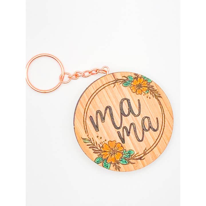 The Blended Nest – Großhandel Schlüsselanhänger – Damen – Mama Schlüsselanhänger — Holz-Schlüsselanhänger mit Gravur — Geschenk für sie — Muttertagsgeschenk — Geldbörse-Charm — Geschenk für Mama — Geschenk für Mama — kleines Geschenk für Mama