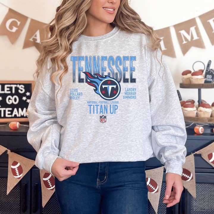 H+P Wholesale - Wholesale Graphic Sweatshirt - Unisex - Tennessee Titans Titan Up Graphic Tee/Crew