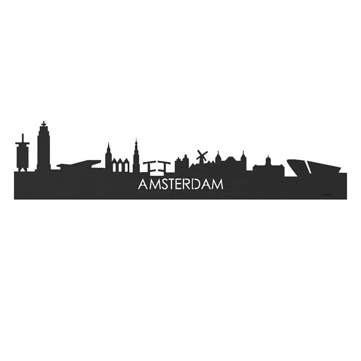 Skyline Amsterdam Noir pour la vente par WoodWideCities