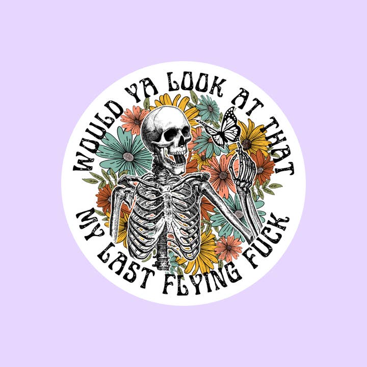 Grappig skelet Halloween gestanst sticker voor wholesale door The Sticker Lab