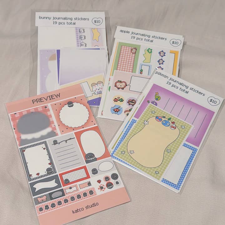 Katco Studio - Wholesale Sticker - Pikmin Journaling Sticker Set1