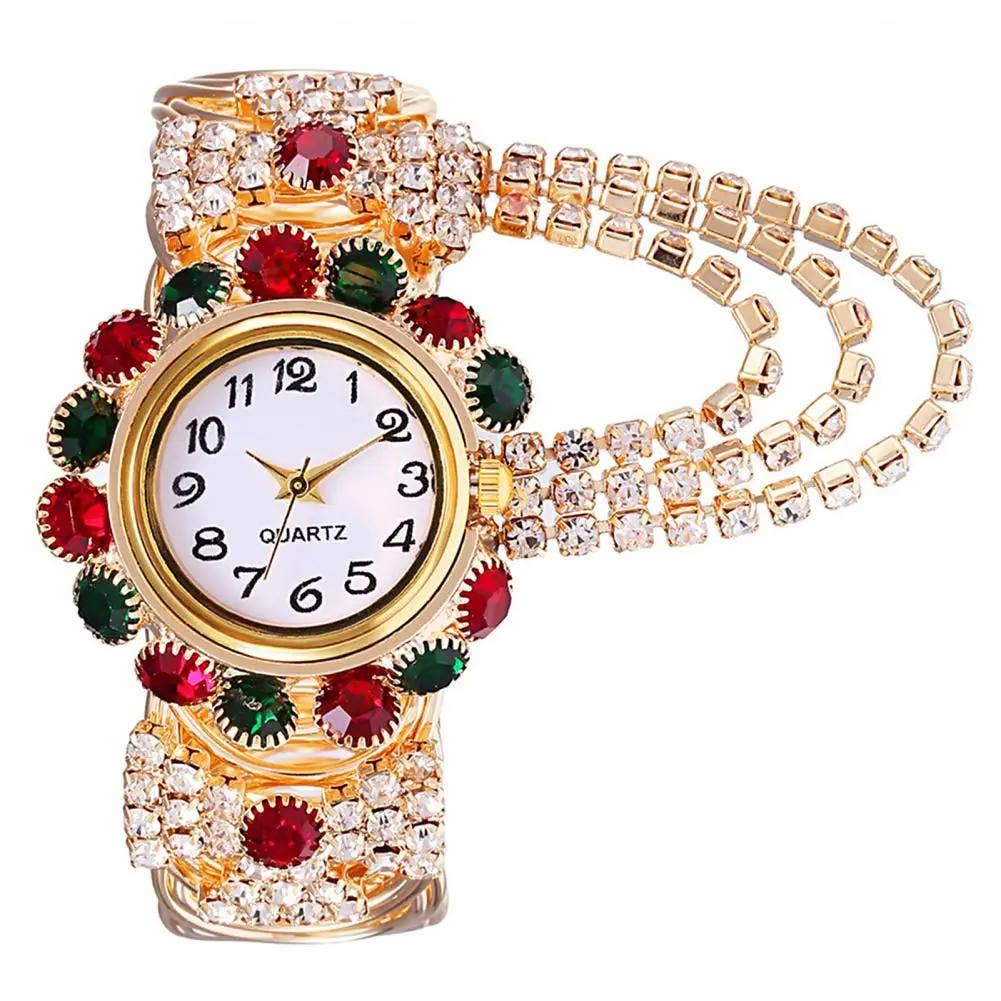 WoodWristCo - Wholesale Wrist Watch - Women's - Rhinestone Quartz Shiny Fashion Watch Jewelry0