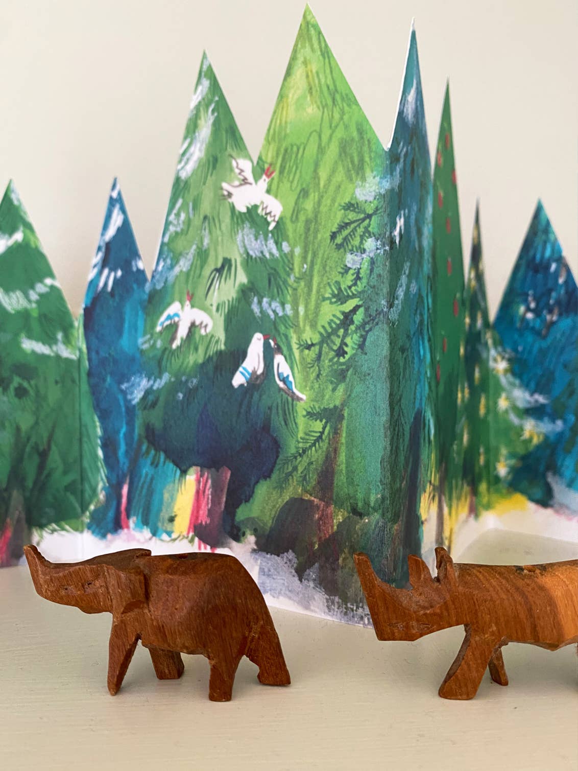 Esther Kent Design - Vente Cartes de Noël - Carte accordéon finie à la main Forêt Enchantée5