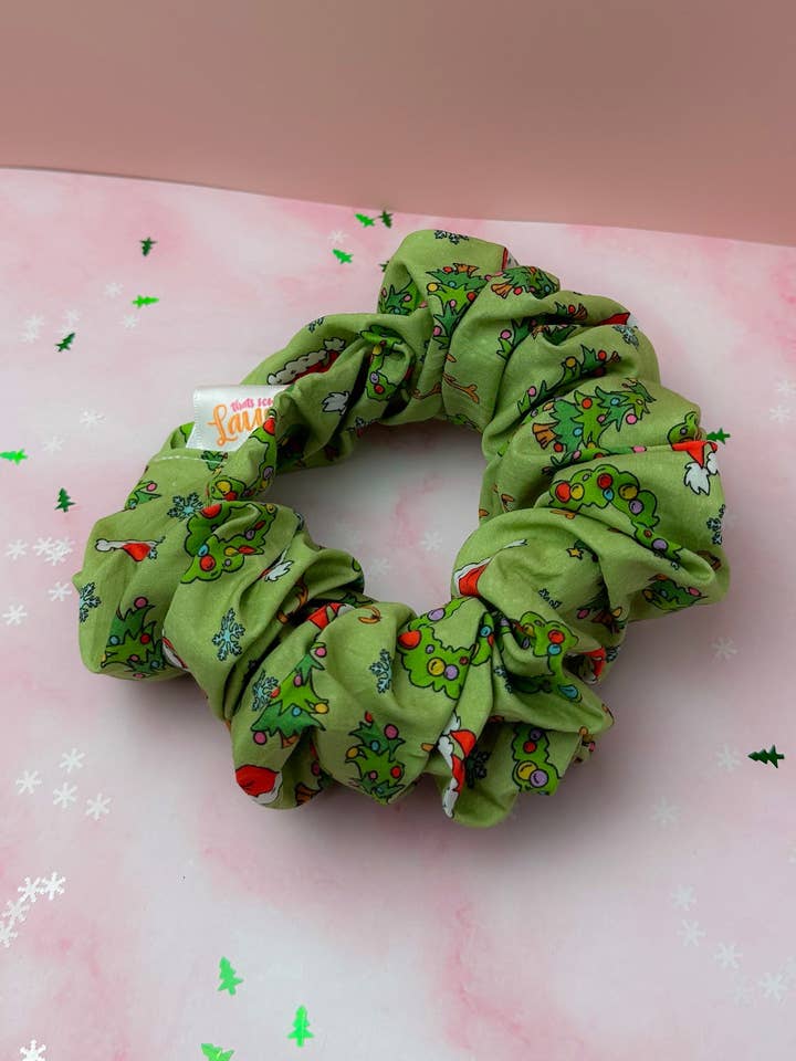 Grinchmas XL Scrunchie | Handmade Hair Accessories UK for wholesale by ThatsSewLauraUk