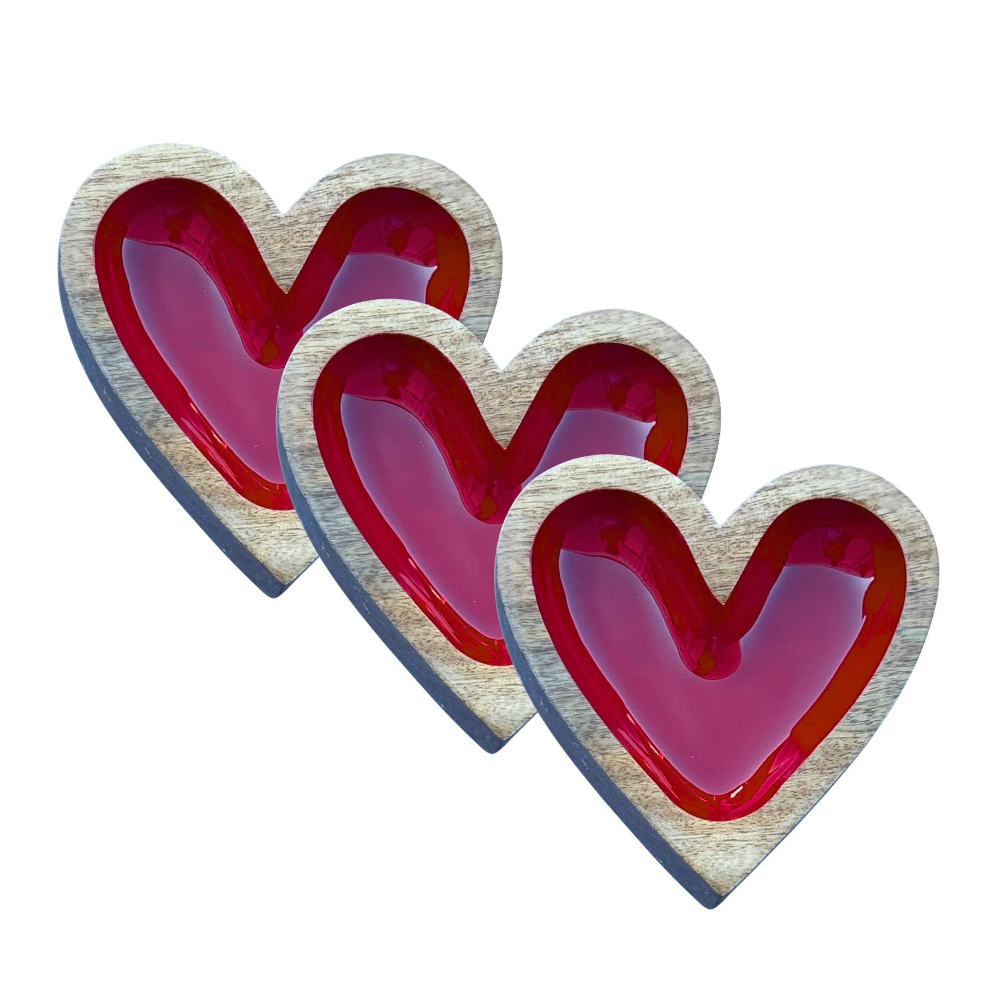 My Casita - Wholesale Decorative Tray - 5" Red Heart Jewelry Holder H-82 (case of 3) PREORDER0