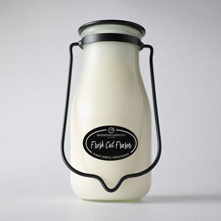 Milkhouse Candle Company - Vente Bougie en bocal - Bougie en bouteille de lait de 14 oz : Fresh Cut Fraser0
