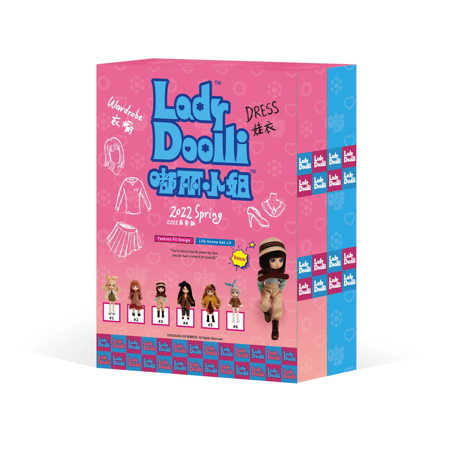 Vermilion Collection - Vente Poupée – enfant - Poupées articulées Lady Doolli Dress Up & Play (boîte surprise)1