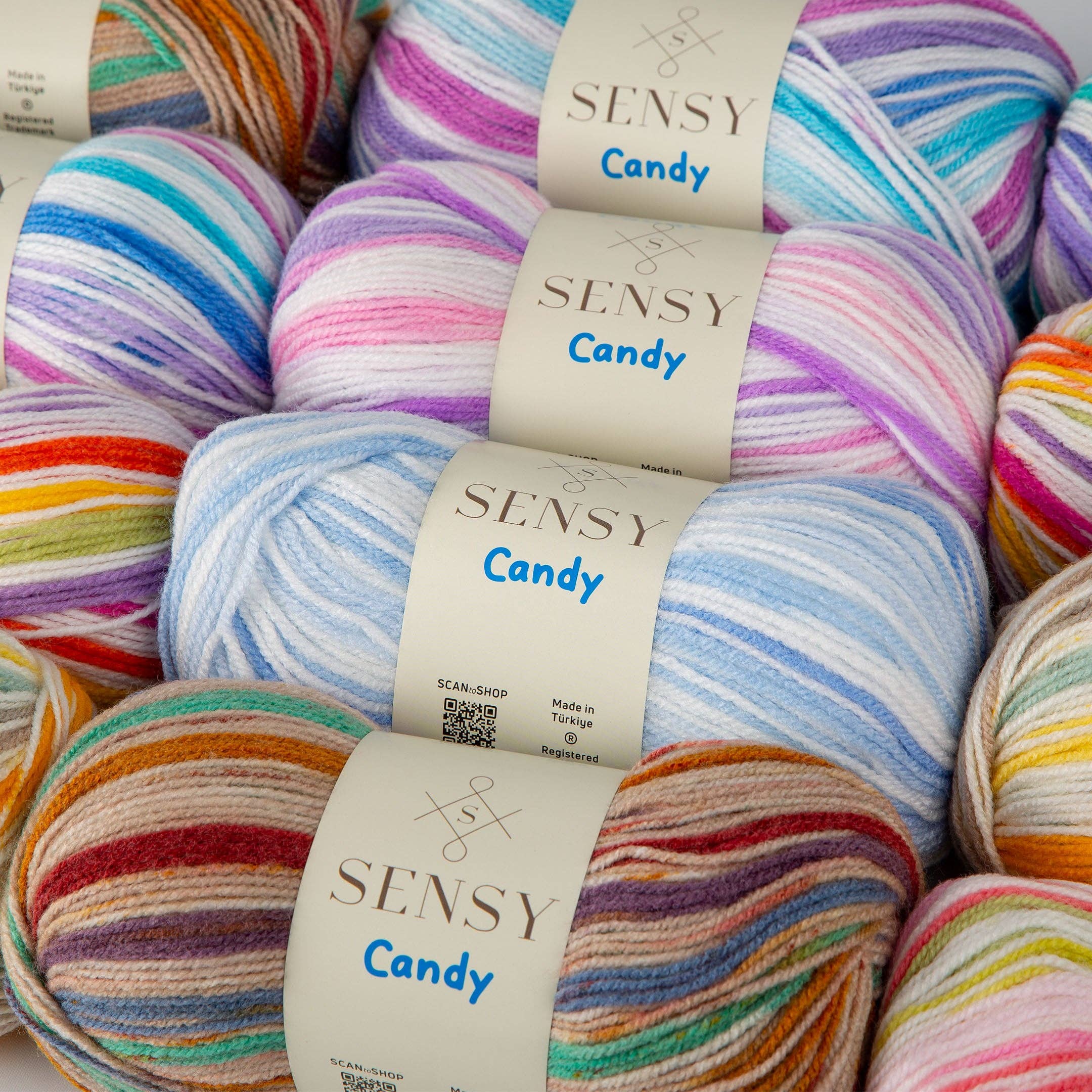 Sensy - Wholesale Yarn - Sensy Candy Yarn, 3.5 oz, 251 Yards, Gauge 3 Light24