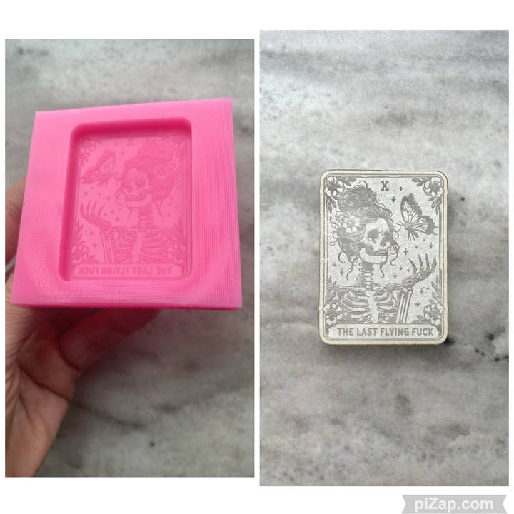 Sidste flyvende f**K, sjovt tarotkort, silikoneform for engroshandel hos EllaRaeMouldsVinyls