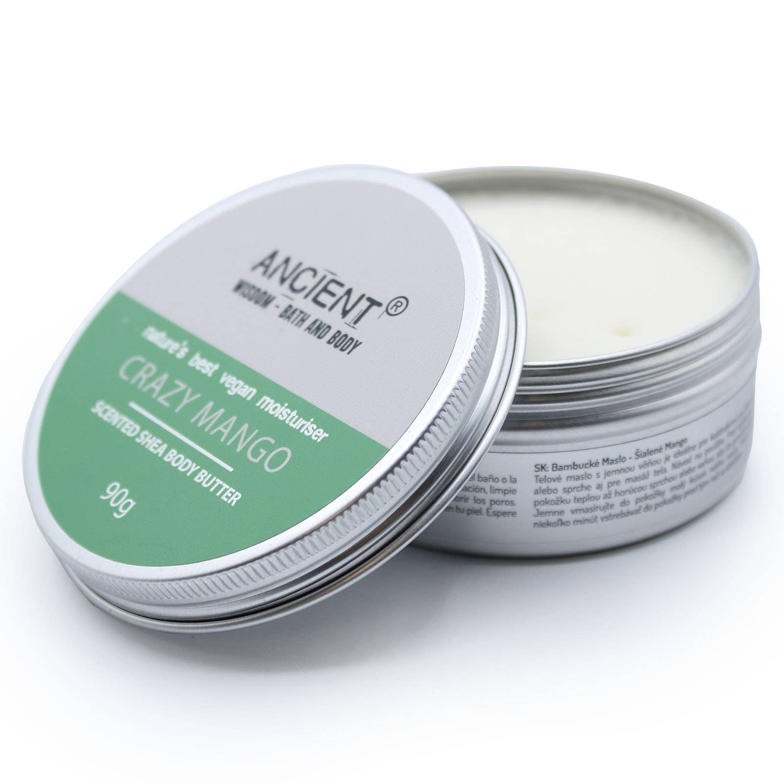 Ancient Wisdom – wholesale Body balm/butter – Scented Shea Body Butter 90g - Crazy Mango2