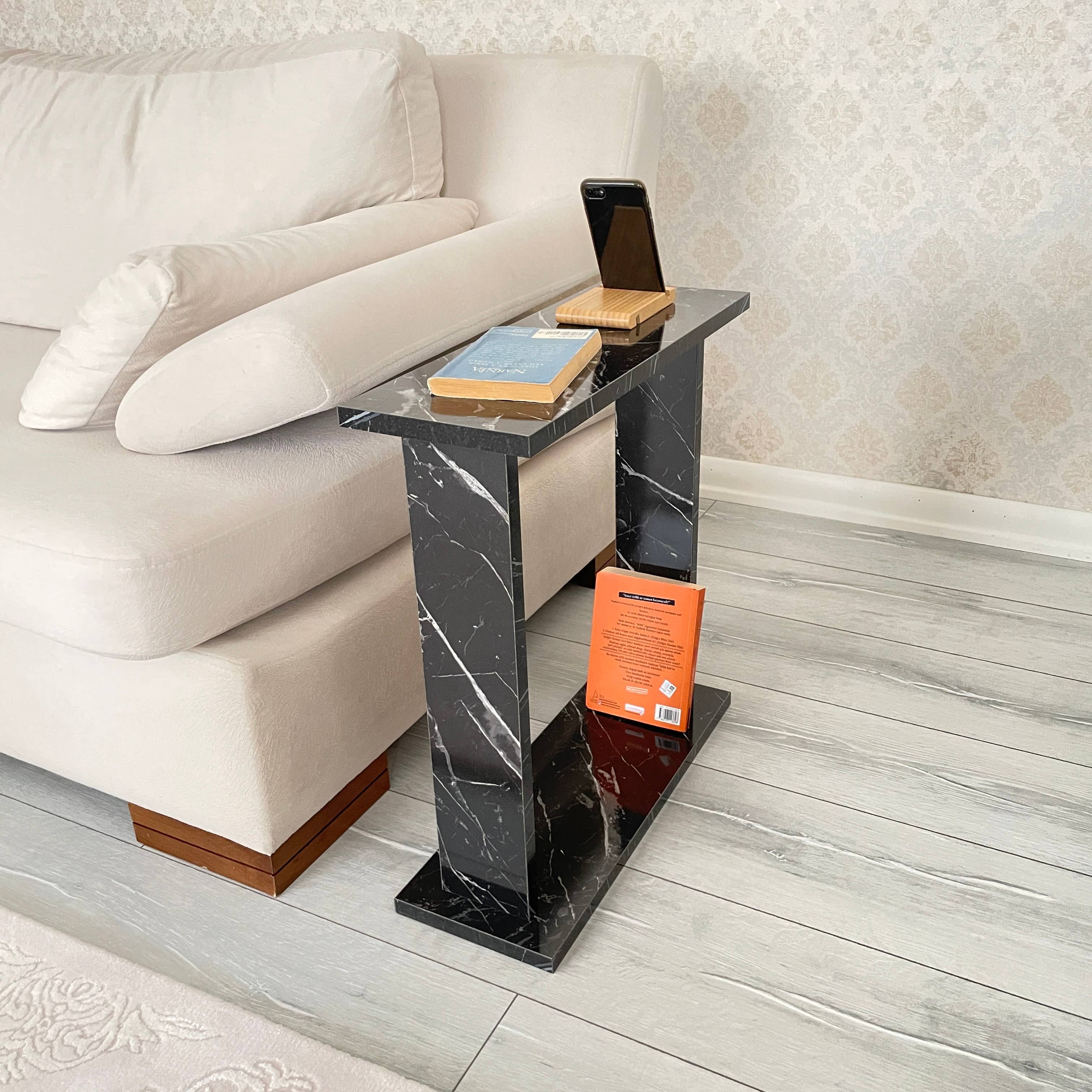CosyDecorArt - Wholesale Side Table - Ultra Slim Reversible Side Table with Marble Pattern4