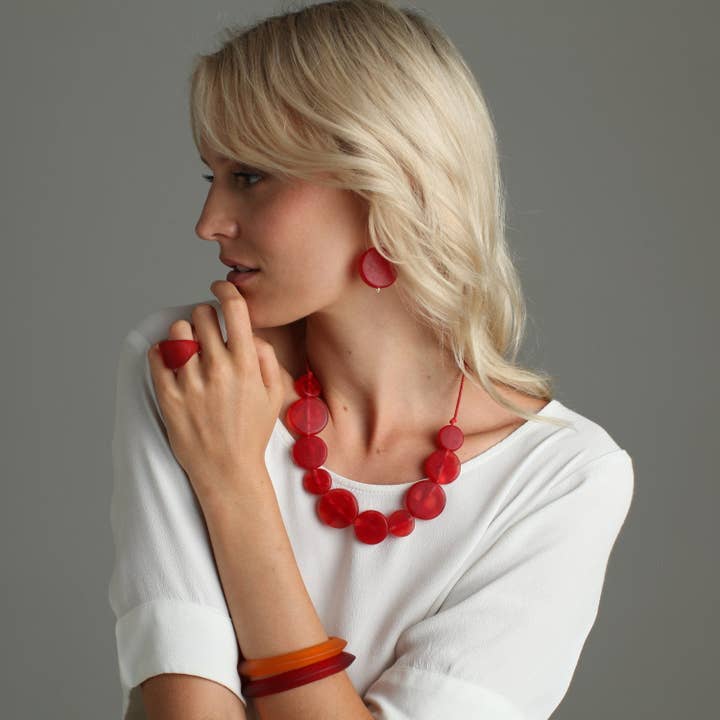 Celestial Resin Necklace for wholesale by Polka Luka