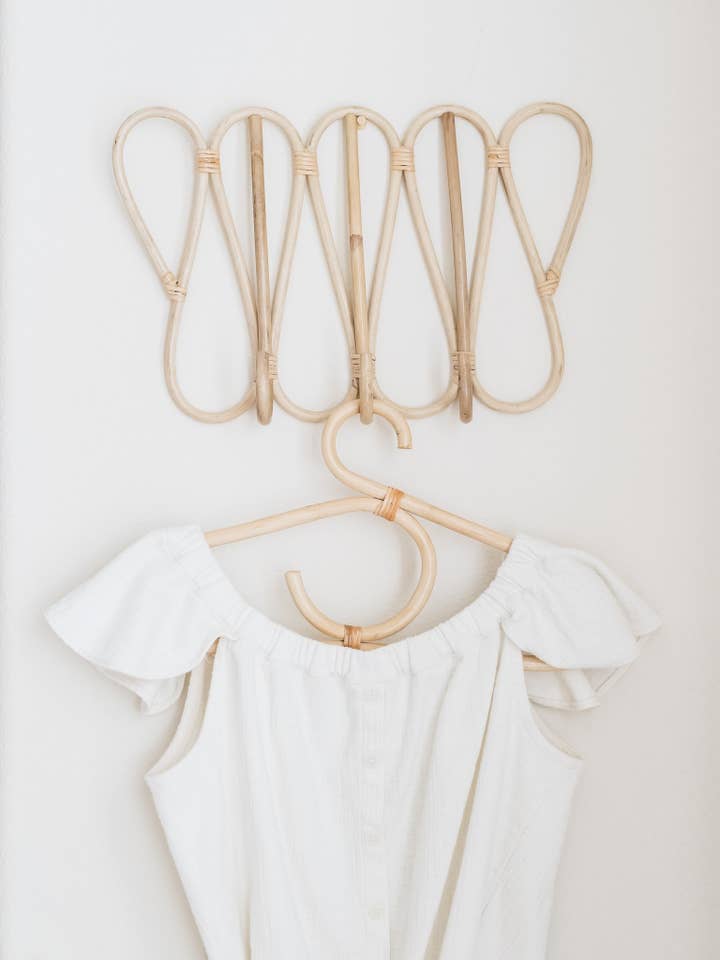 Rattan Full Sized Hangers (set of 3) for wholesale by Ellie & Becks Co.