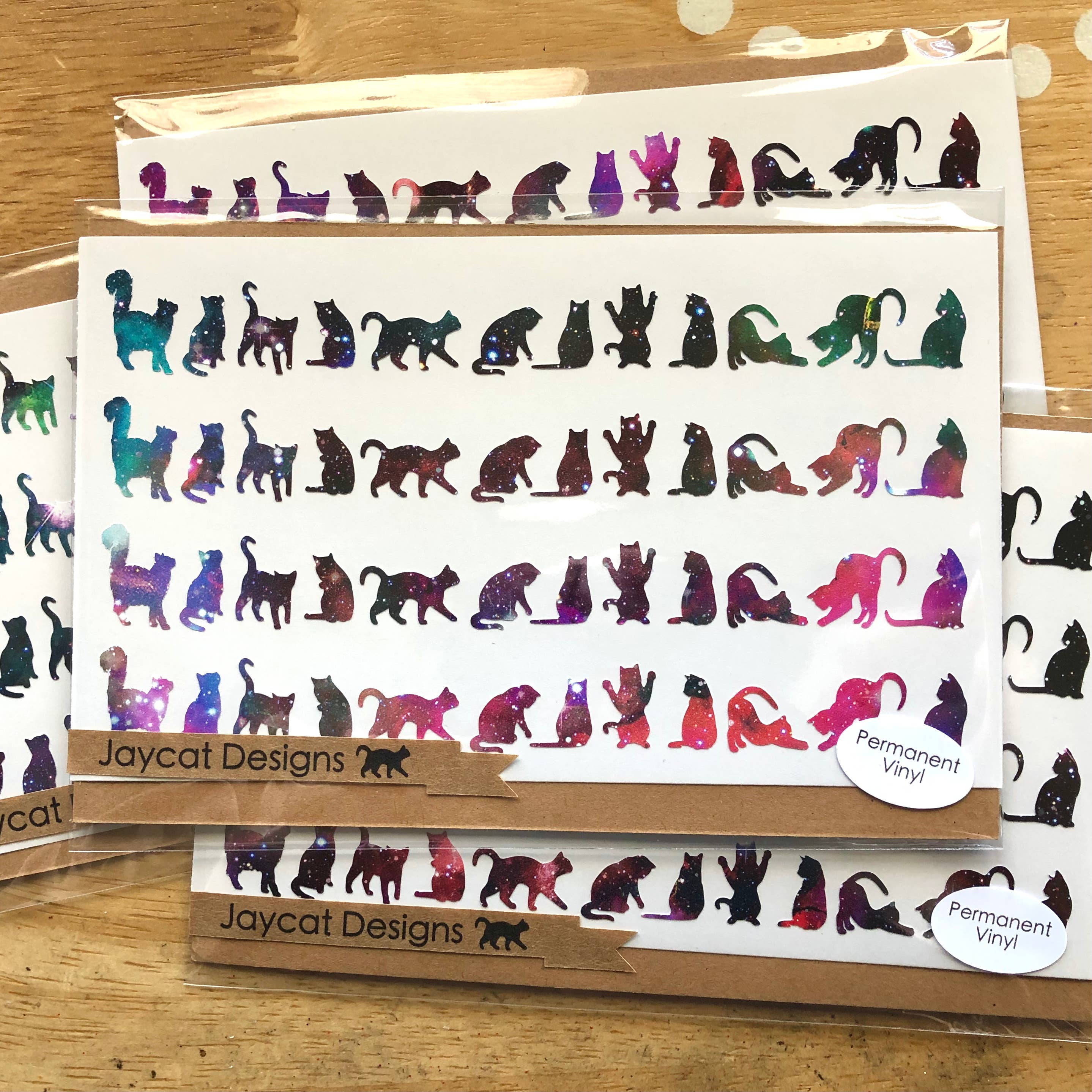Jaycat Designs – Großhandel Aufkleber – Tiny Galaxy Cat Aufkleber1
