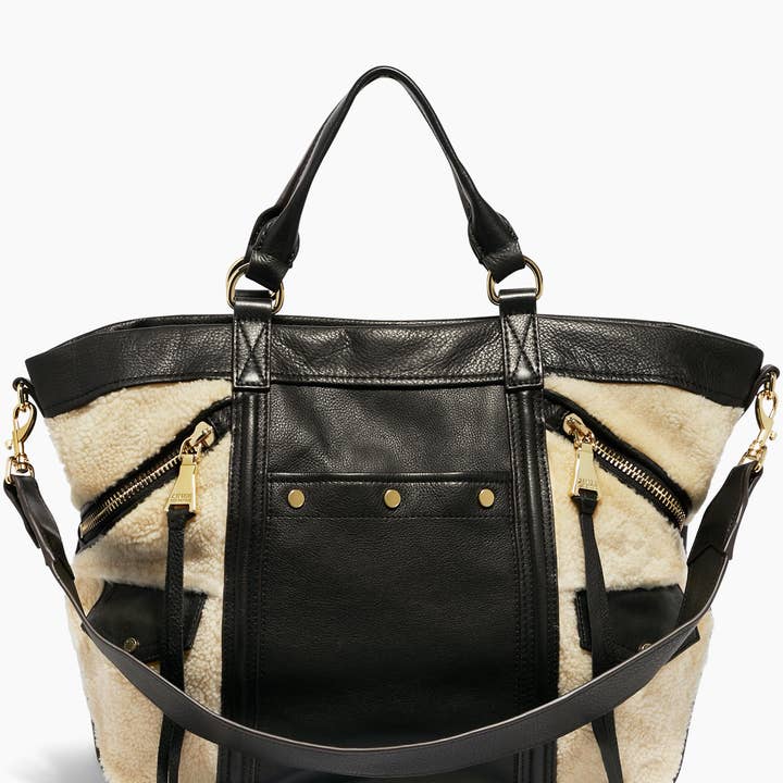 Shearling Rättvis Spel Nyhet Konvertibla Tote för wholesale på Faire
