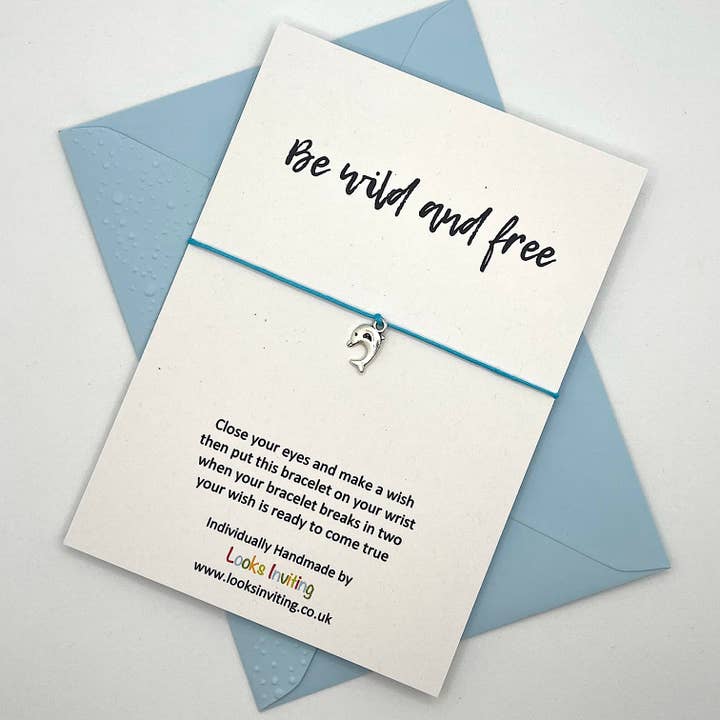 Dolphin Wish Bracelet - Be Wild And Free. for wholesale by Looks Inviting