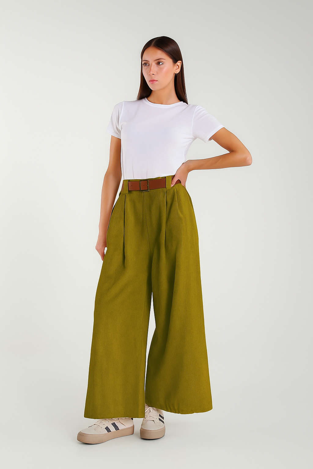 TAMBA - Wholesale Pants - Women's - Culotte pants made of baby corduroy11