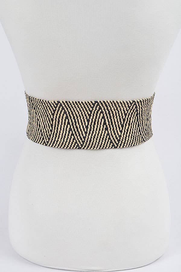 3AM BY H&D ACCESSORIES - Wholesale Belt - Women's - Oversized Bamboo Buckle Waist Elastic Belt6