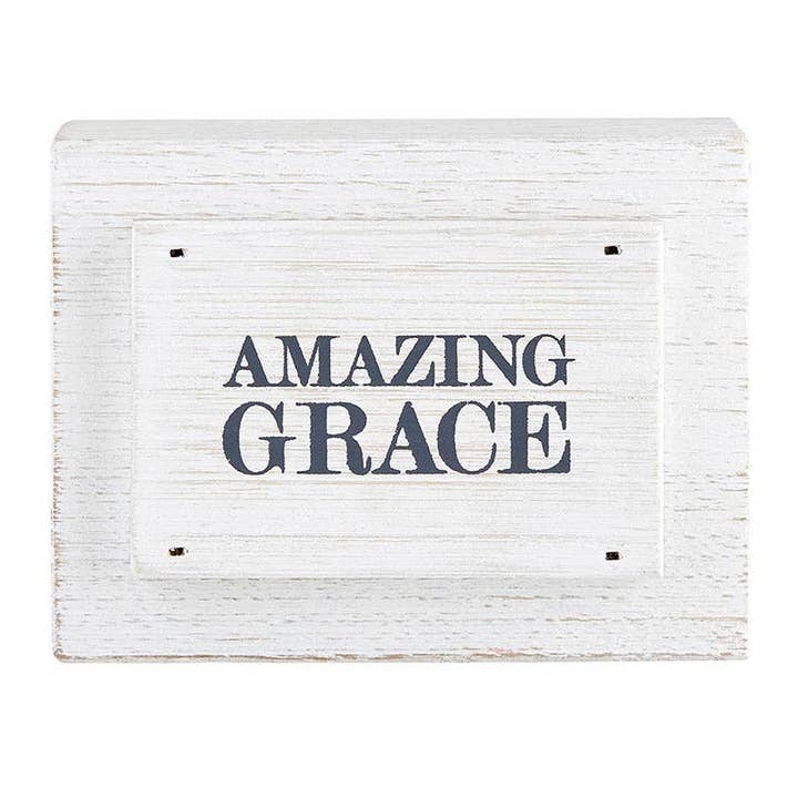 Face to Face Wood Block - Amazing Grace for wholesale by Faithworks by Creative Brands
