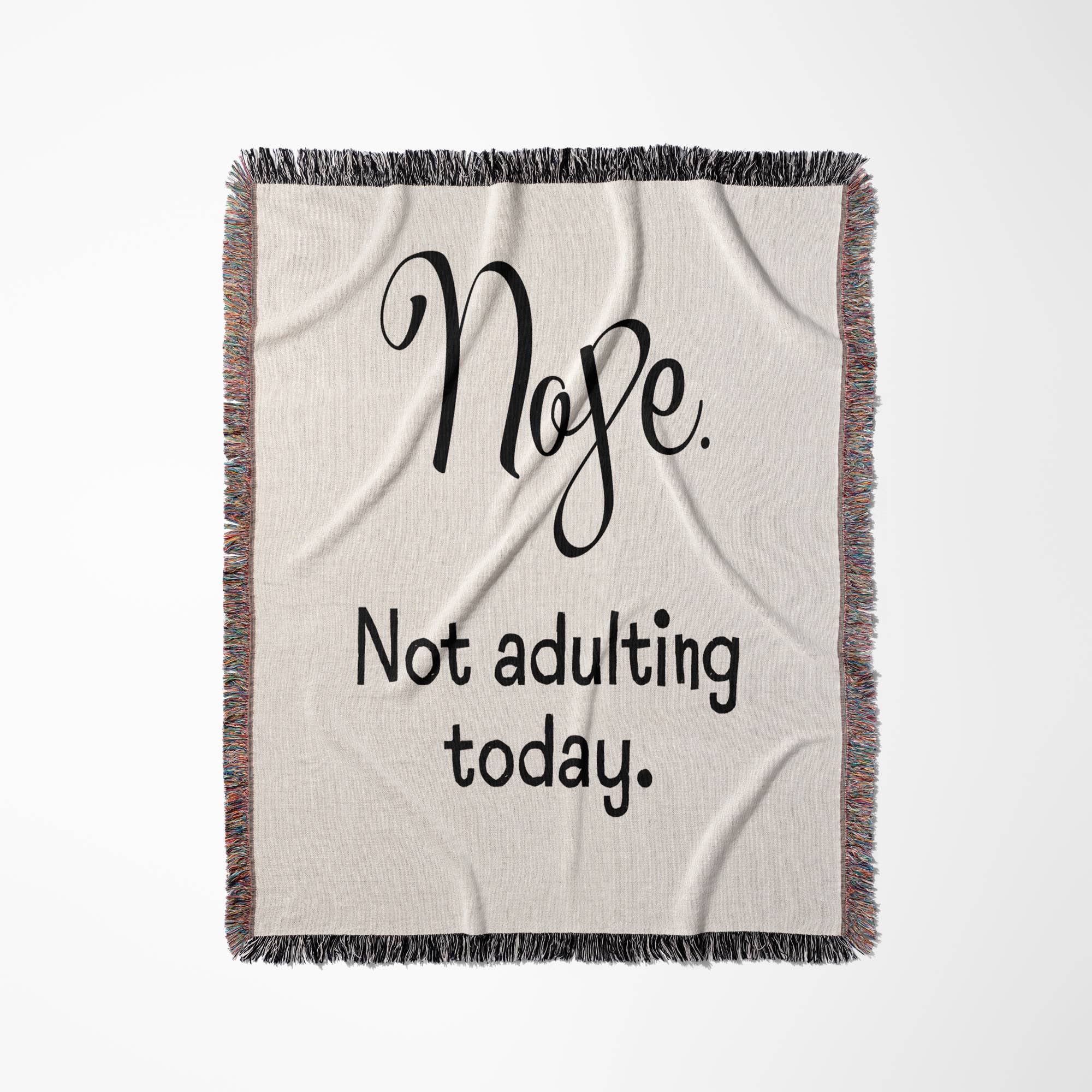 3dRose - Wholesale Throw Blanket - 3dRose, Nope Not Adulting Today, Blanket0