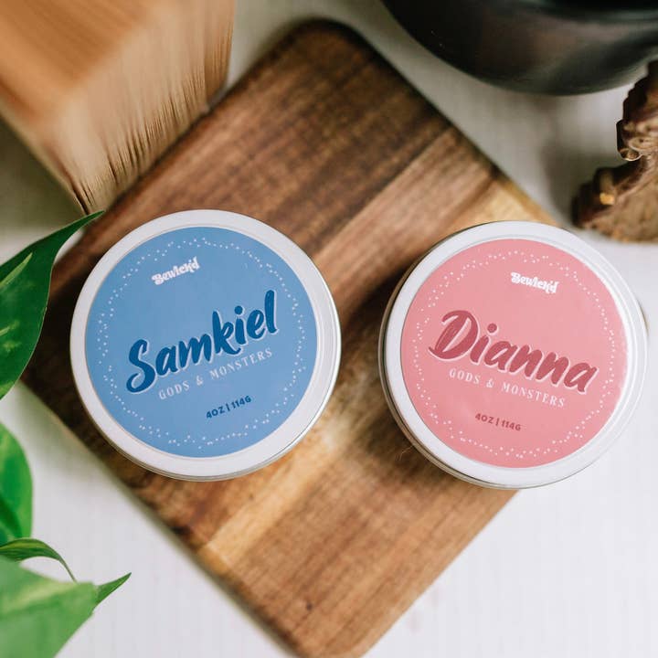 Bewick'd Studio - Wholesale Travel Candles - Dianna 4oz Candle - Licensed Gods & Monsters Bookish Merch1