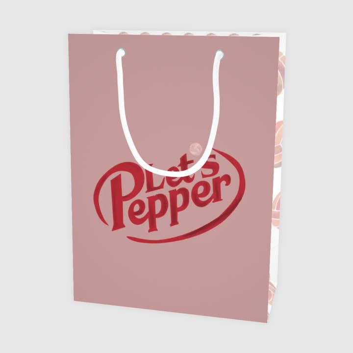 Volleyball Let's Pepper Pink Gift Bag for wholesale by Hey Y'all Party