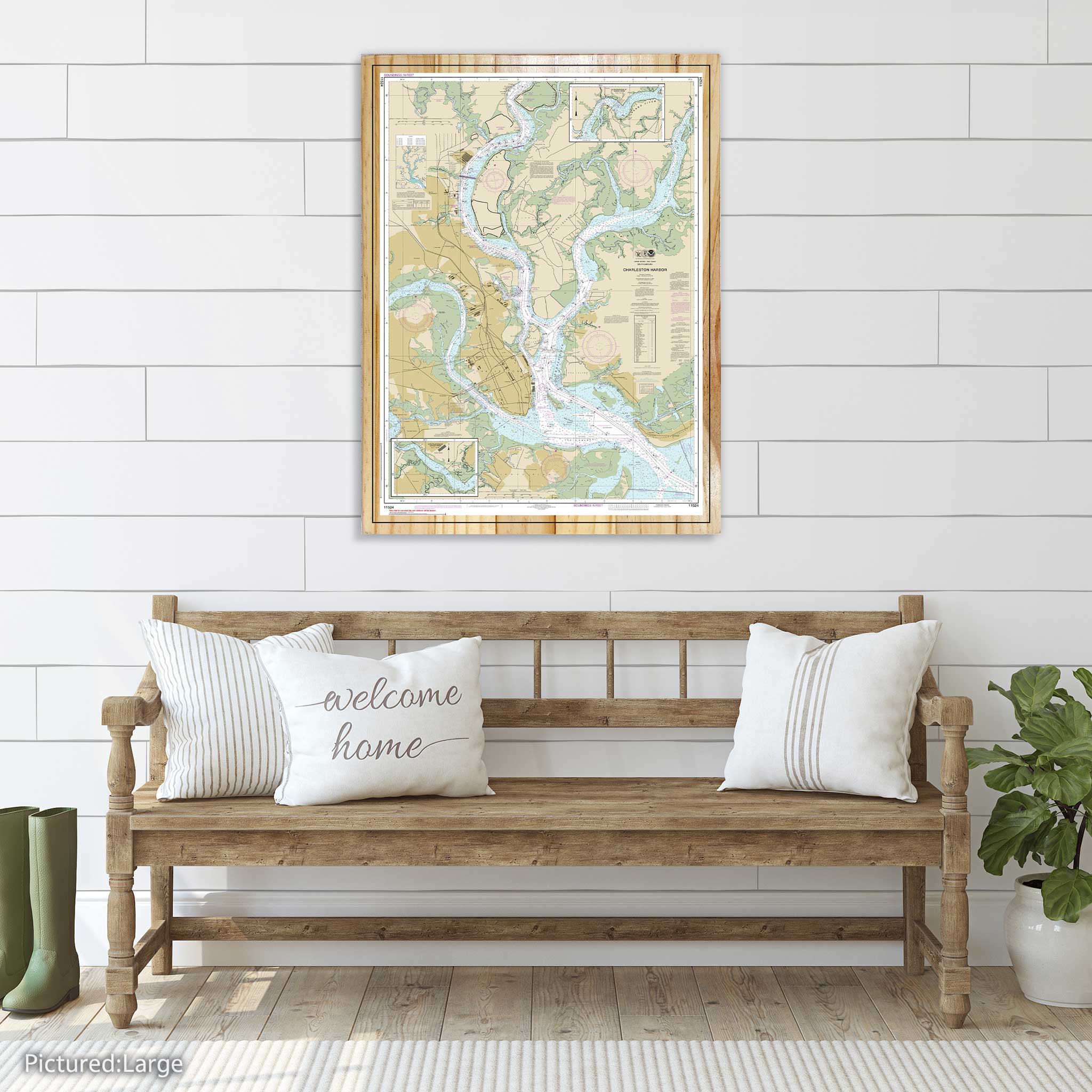 Fire & Pine – Mapa por atacado – Mapa Náutico do Porto de Charleston (NOAA)1