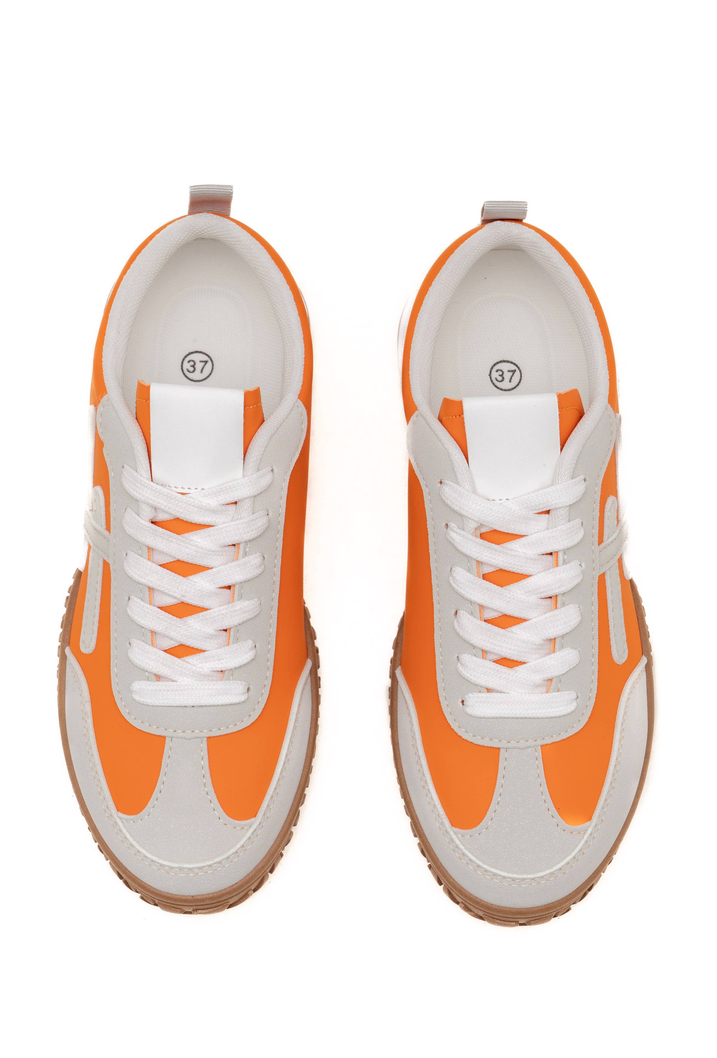 C'M PARIS - Wholesale Lifestyle Sneakers - Women's - Retro Sneakers with Mesh Insert and Gum Sole 65282