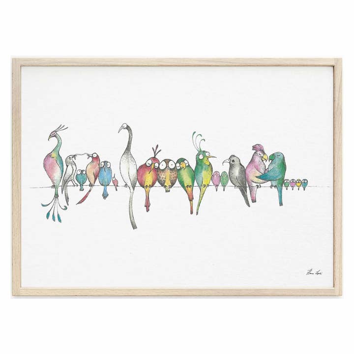 Art Print - Bird Parade for wholesale by LIGARTI