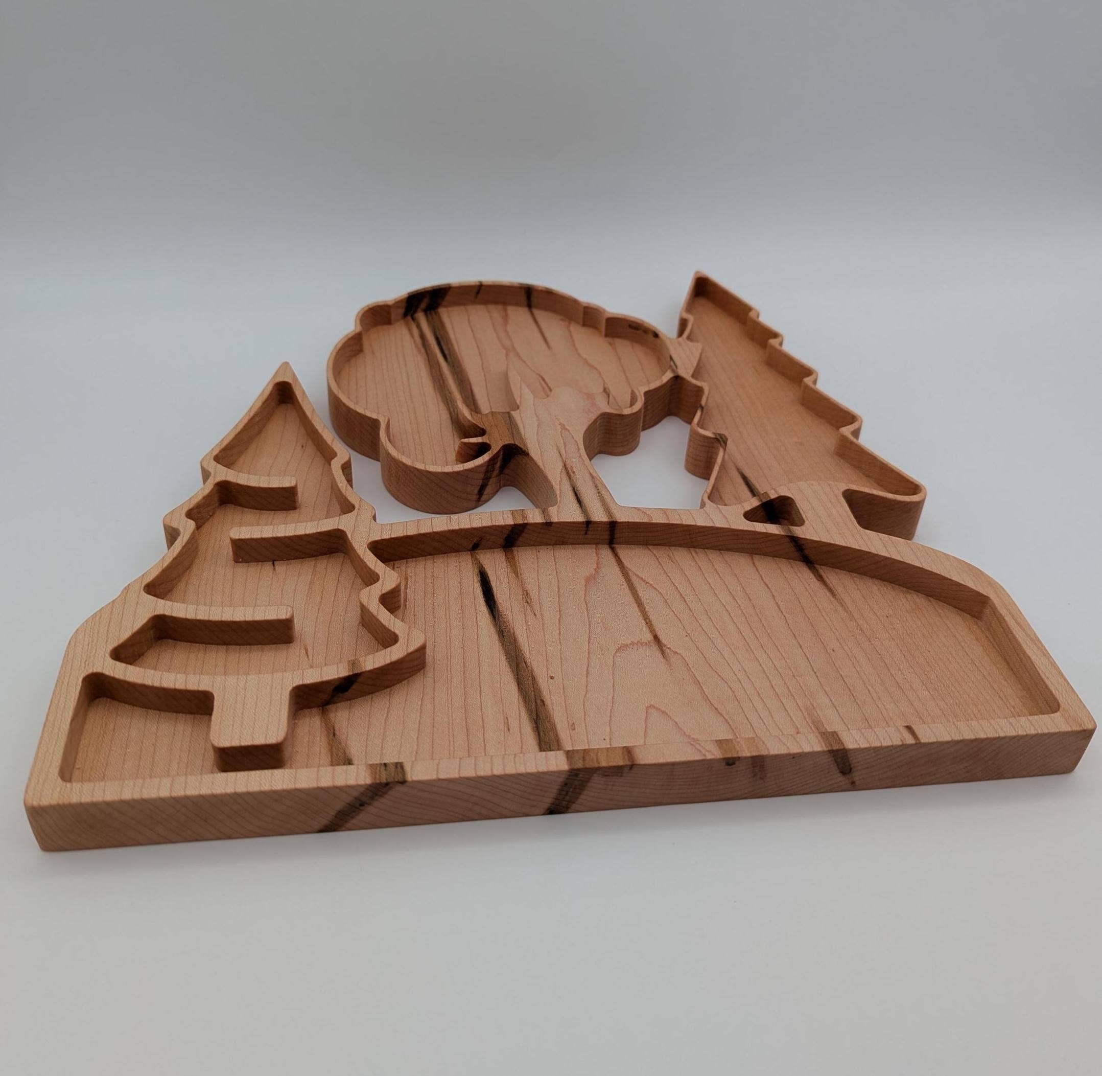 Carved Together Co – wholesale Wood toy – Child – Forest Landscape Sensory Play Tray - Large2