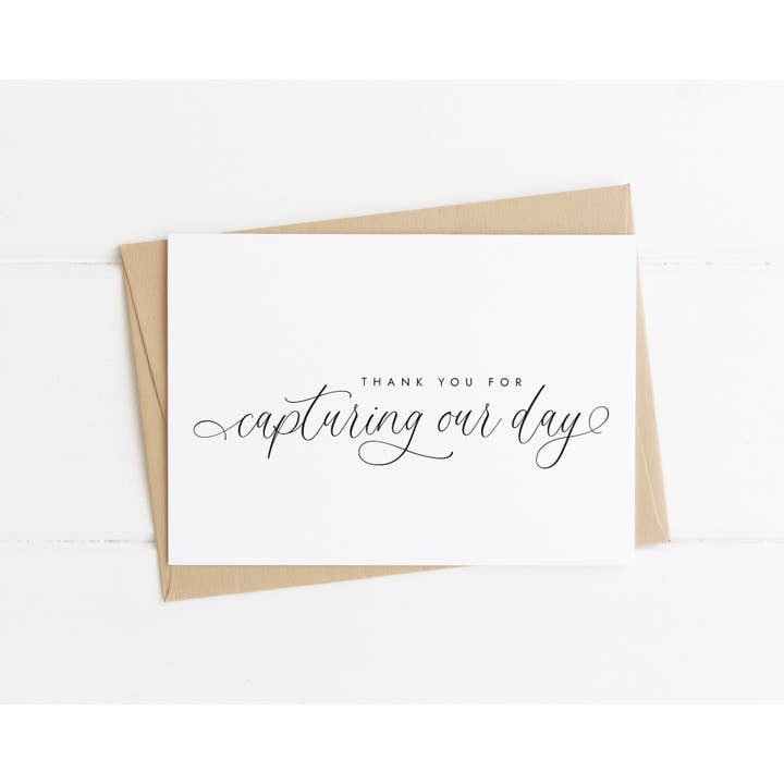 Tarjeta de agradecimiento por capturar nuestro día para venta al por mayor de Sarah Burns Prints