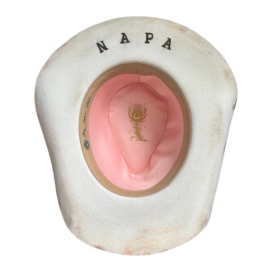 My Wine Hat - Vente Chapeau en feutre - femme - Napa Fedora - Perle5