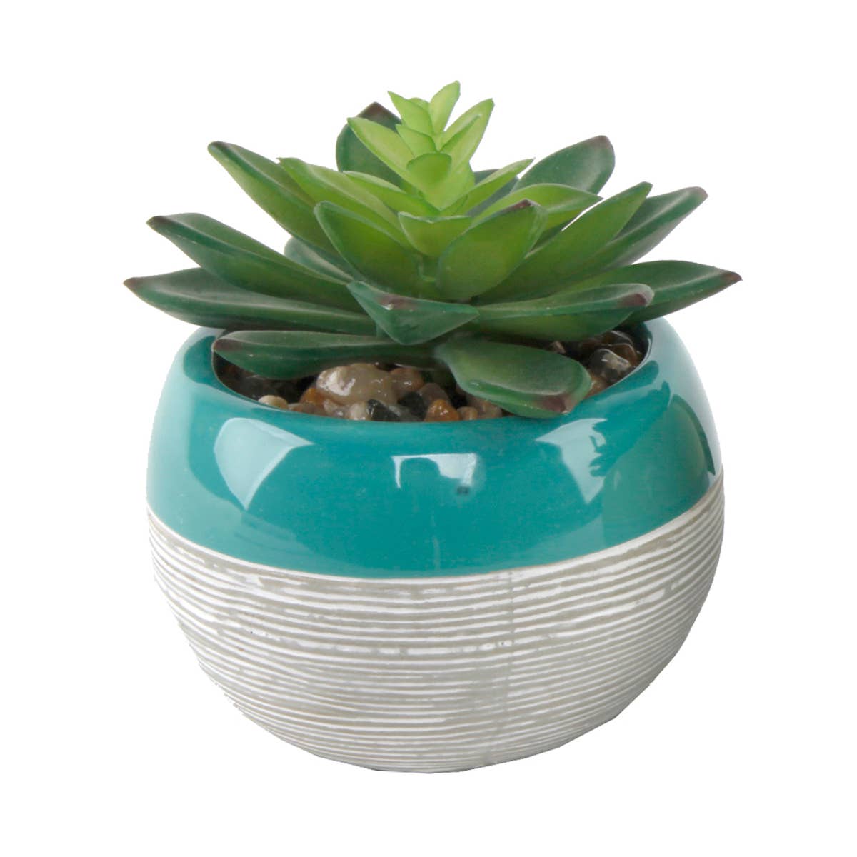 Flora Bunda Inc - Wholesale Succulent - Faux Succulent in Ceramic Bowl Planter3