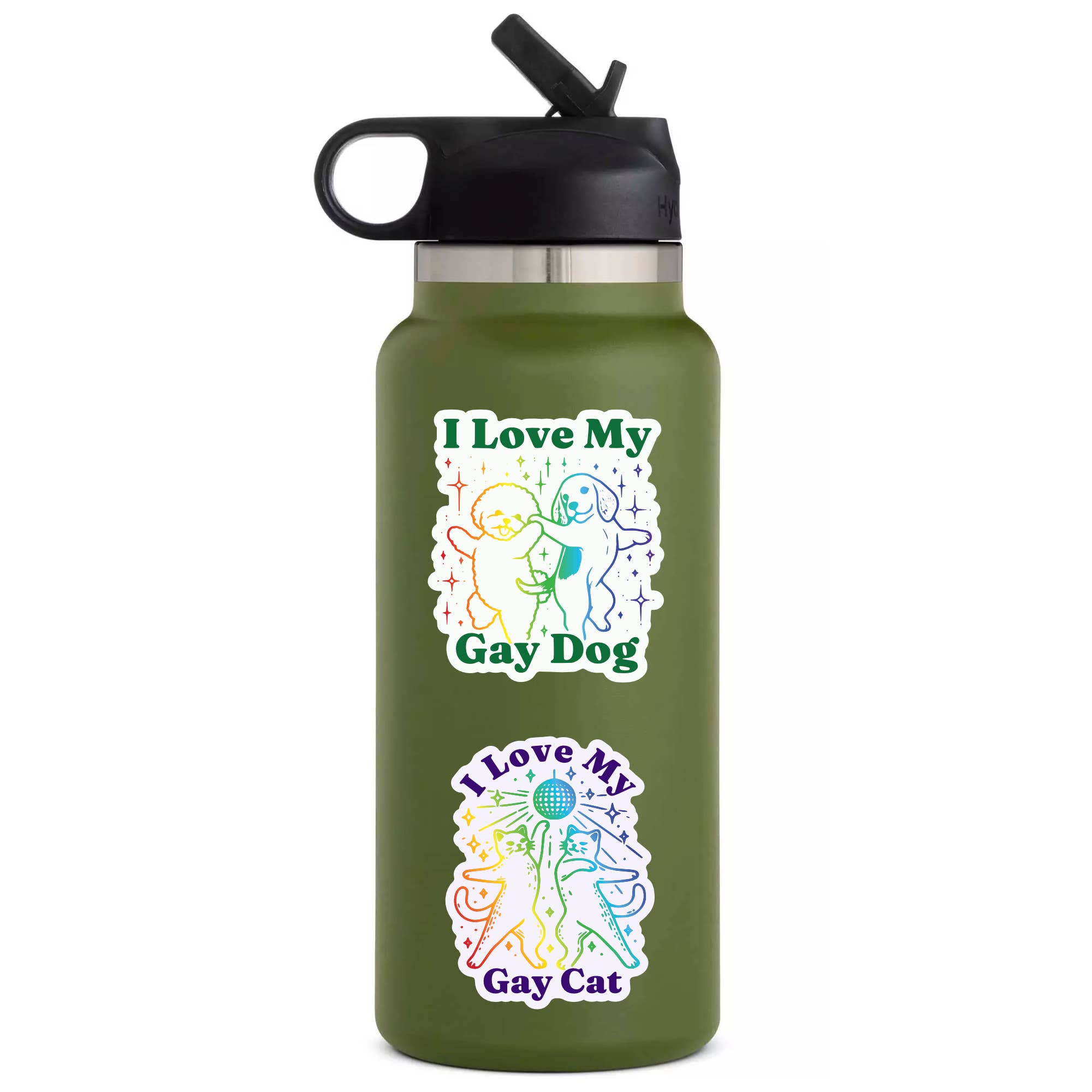 Juju and Moxie - Wholesale Sticker - I Love My Gay Dog High Quality Vinyl Sticker2