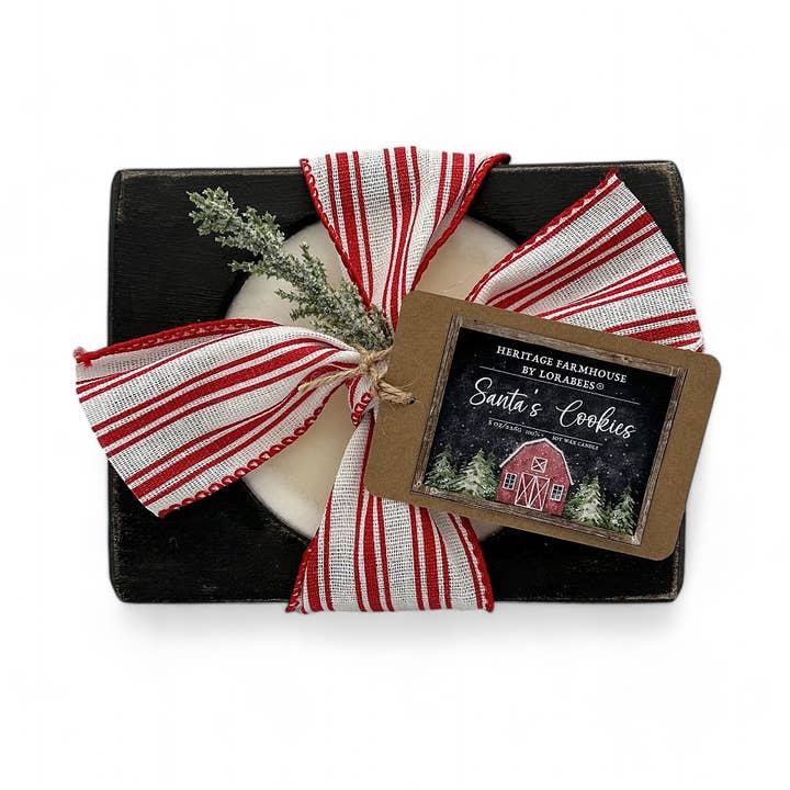 Lorabees - Wholesale Jar/Filled Candle - Santas Cookies Holiday Farmhouse Fragrance Collection