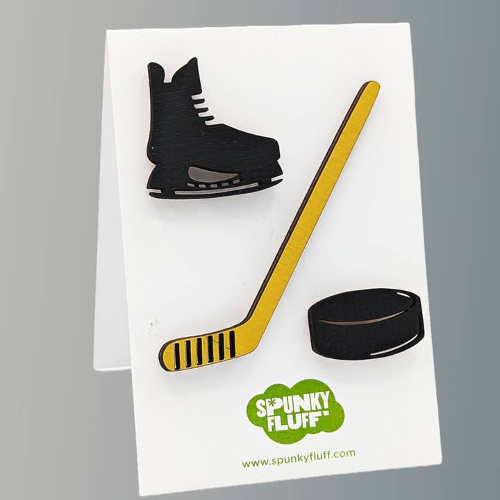 Mini Hockey Magnets for wholesale by Spunky Fluff